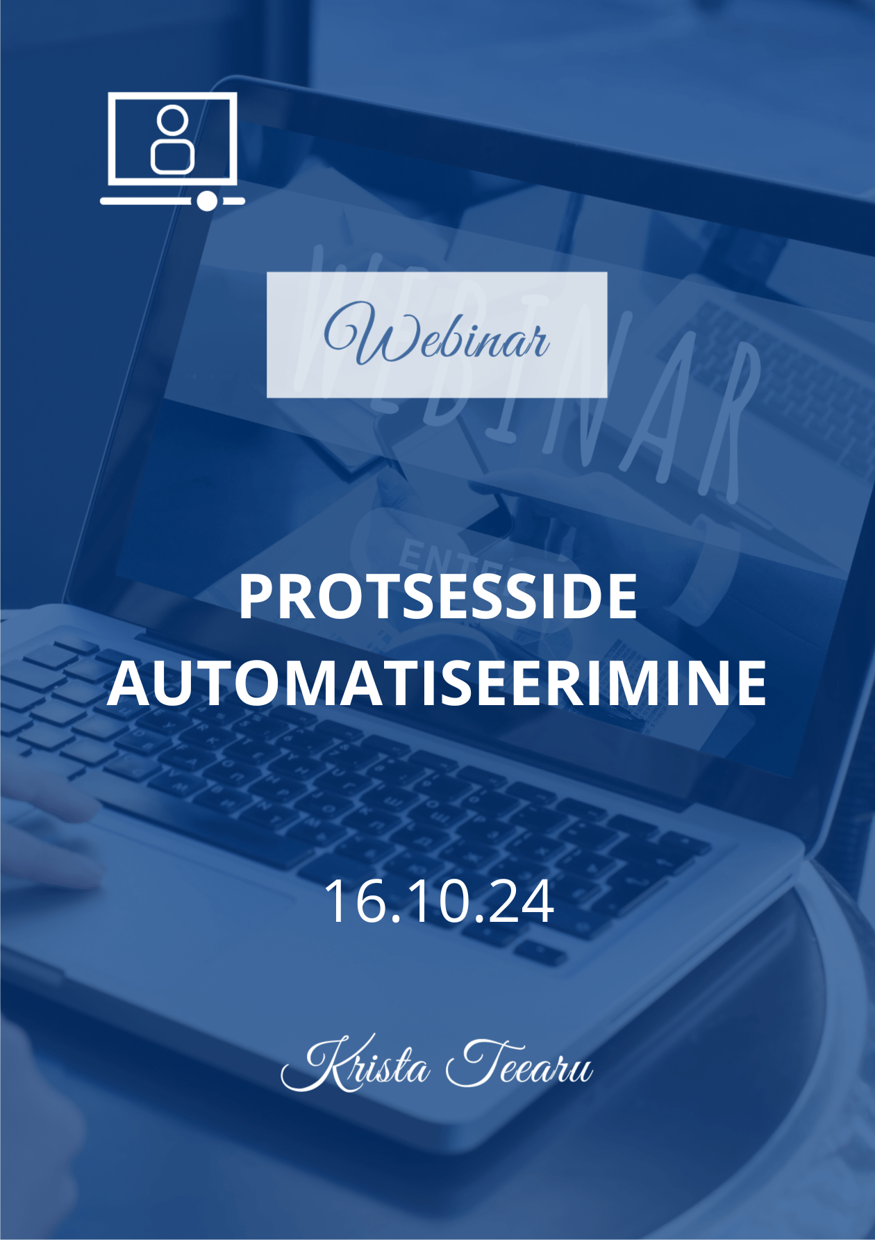 Vaatame protsesside automatiseerimist, nii raamatupidamises kui ka üldisemalt. API-ühendused, Zapier, Make, AI kasutamine. Webinar toimub K 16.10, kell 10.00. W