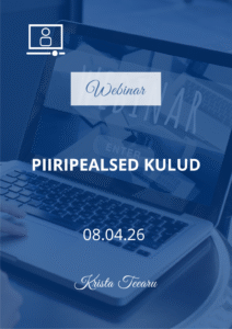 Webinar - piiripealsed kulud